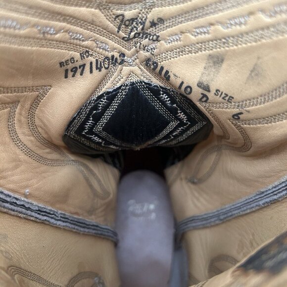 Tony Lama Vintage Gold Label Wingtip Cowboy Boots Mens 10 D - Picture 6 of 12